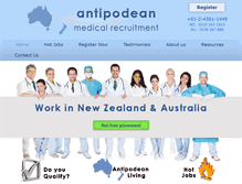 Tablet Screenshot of antipodeanmedical.com